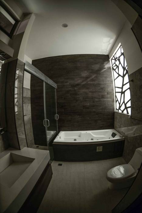 CASA TOKIO, GRUPO WALL ARQUITECTURA Y DISEÑO SA DE CV GRUPO WALL ARQUITECTURA Y DISEÑO SA DE CV Modern bathroom Granite