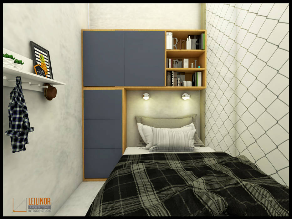 tiny house industrial, CV Leilinor Architect CV Leilinor Architect Small bedroom