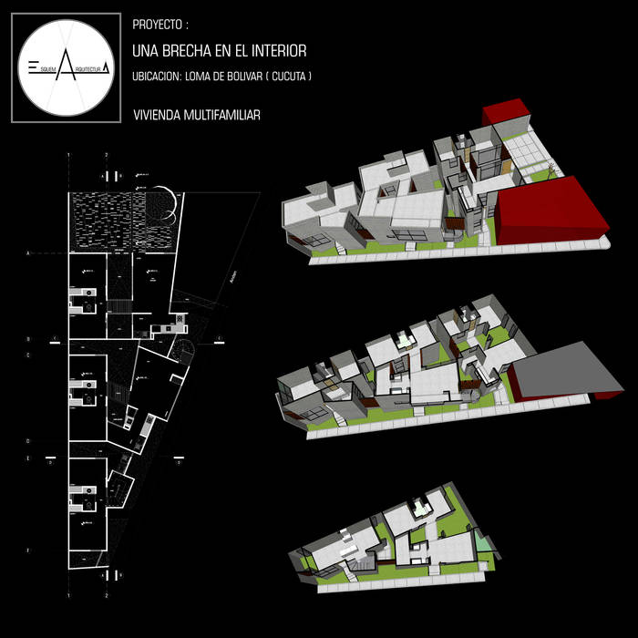 UNA BRECHA EN EL INTERIOR, ESQUEMA ARQUITECTURA ESQUEMA ARQUITECTURA 다가구 주택 벽돌