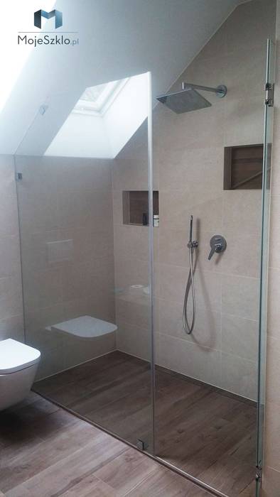 Kabina wnękowa Moje Szkło Nowoczesna łazienka Szkło kabina prysznicowa,kabina wnękowa,łazienka,kraków,prysznic,kabina,Wanny i prysznice