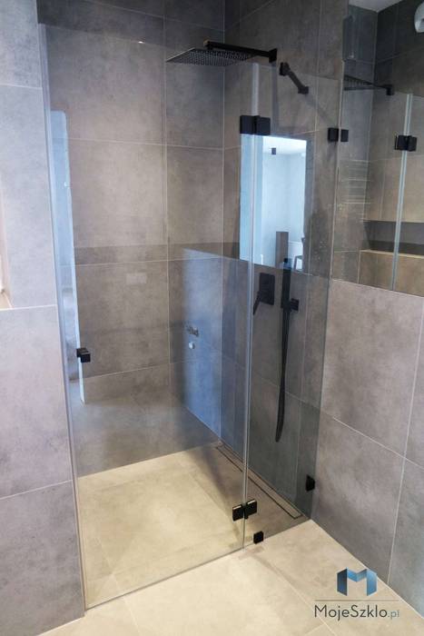 Kabiny wnękowe, Moje Szkło Moje Szkło Modern bathroom Glass Bathtubs & showers