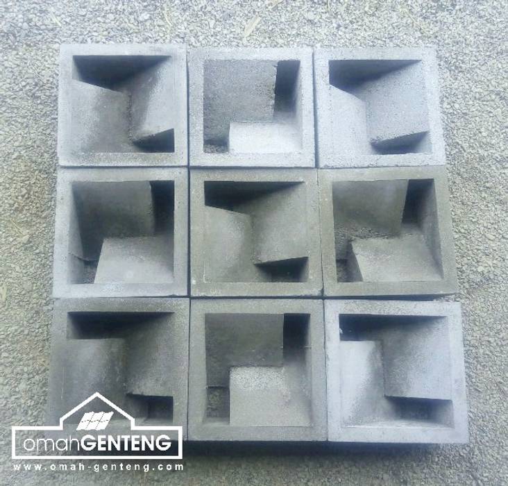 Roster Beton Minimalis - HP/WA: 08122833040 - Omah Genteng | OMAGENCE, Omah Genteng Omah Genteng Commercial spaces Concrete Offices & stores