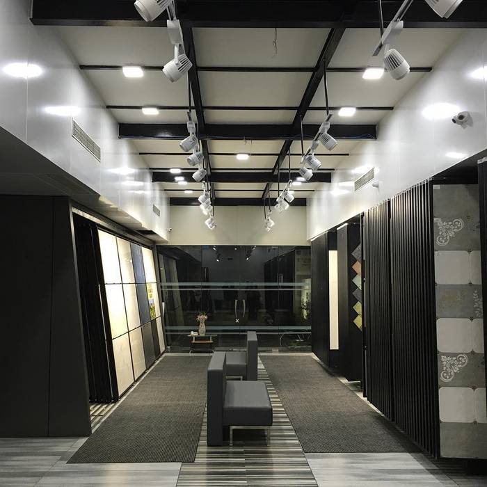 Tiles Showroom Asian Style Corridor Hallway Stairs By M Dezign