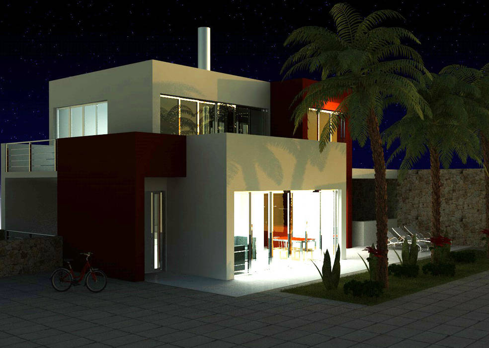 WOONWIJK MET VILLA’S, MEF Architect MEF Architect Villas Glass White