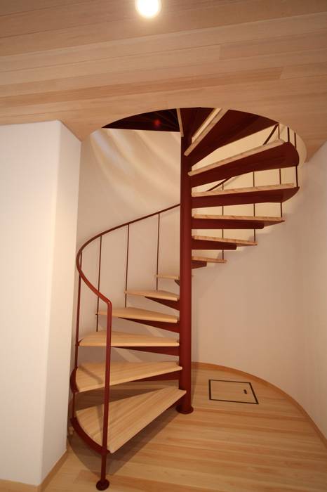 螺旋階段 株式会社高野設計工房 階段 Homify