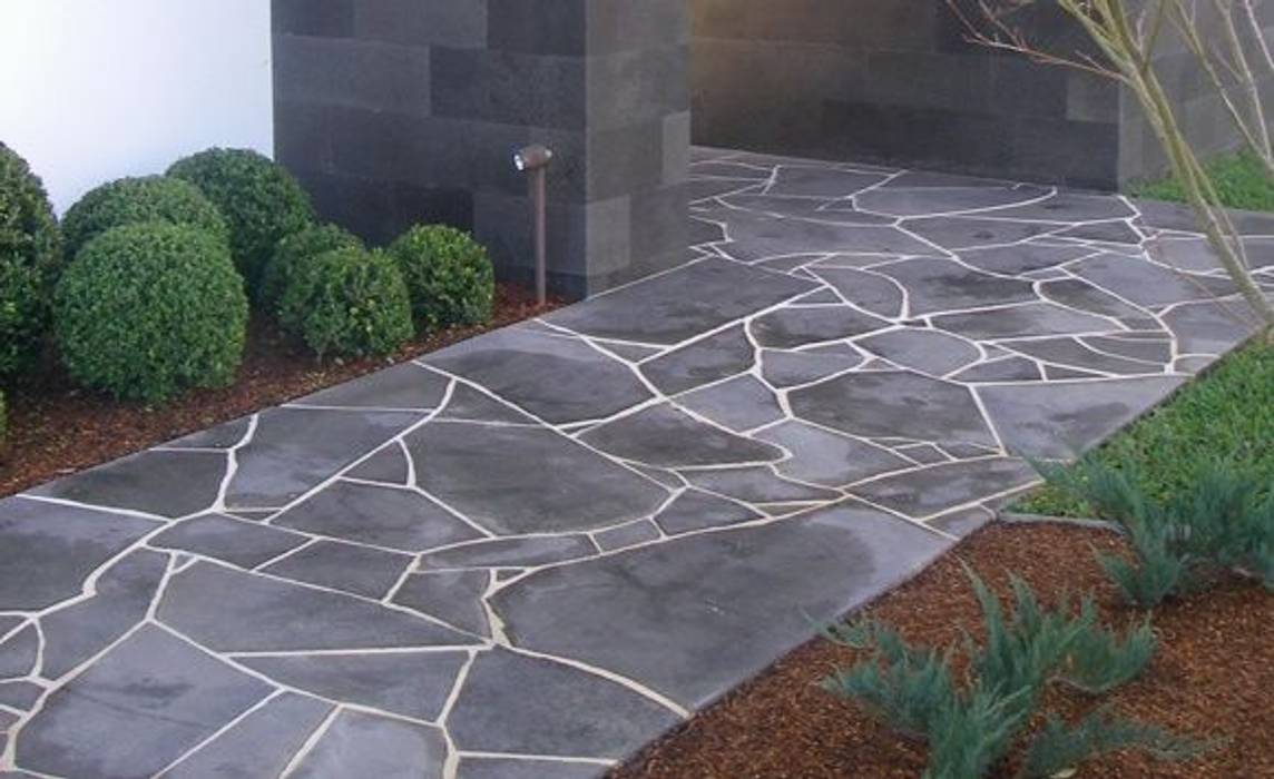 African grey crazy paving (flagstone) persian tiles front yard stone