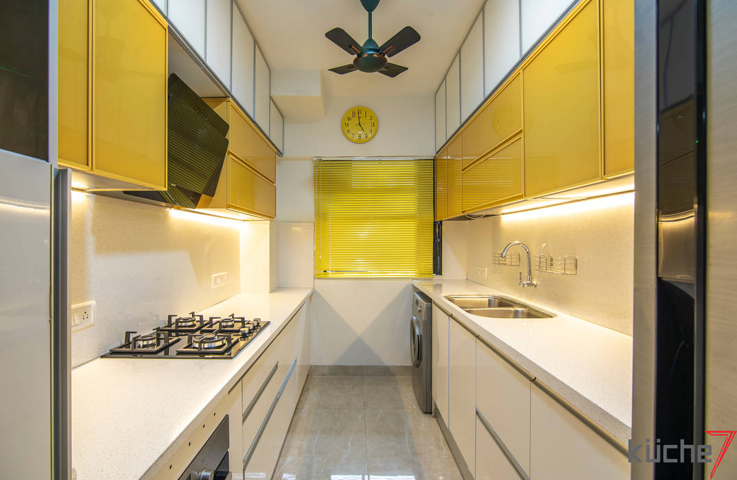 Affordable kitchen designed for Anupama Kumar, Mumbai, Küche7 Küche7 Kuchnia na wymiar