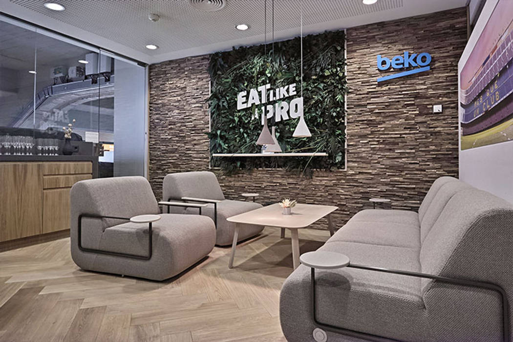 Sala Lounge de Beko en el Estadio del F.C. Barcelona, Cubiñá, muebles de diseño en Barcelona Cubiñá, muebles de diseño en Barcelona مساحات تجارية ستاد رياضي