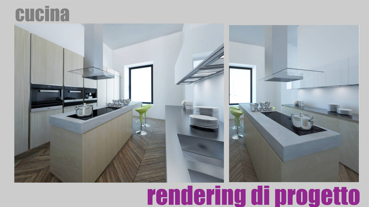 Cucina - render officinaleonardo Cucina moderna