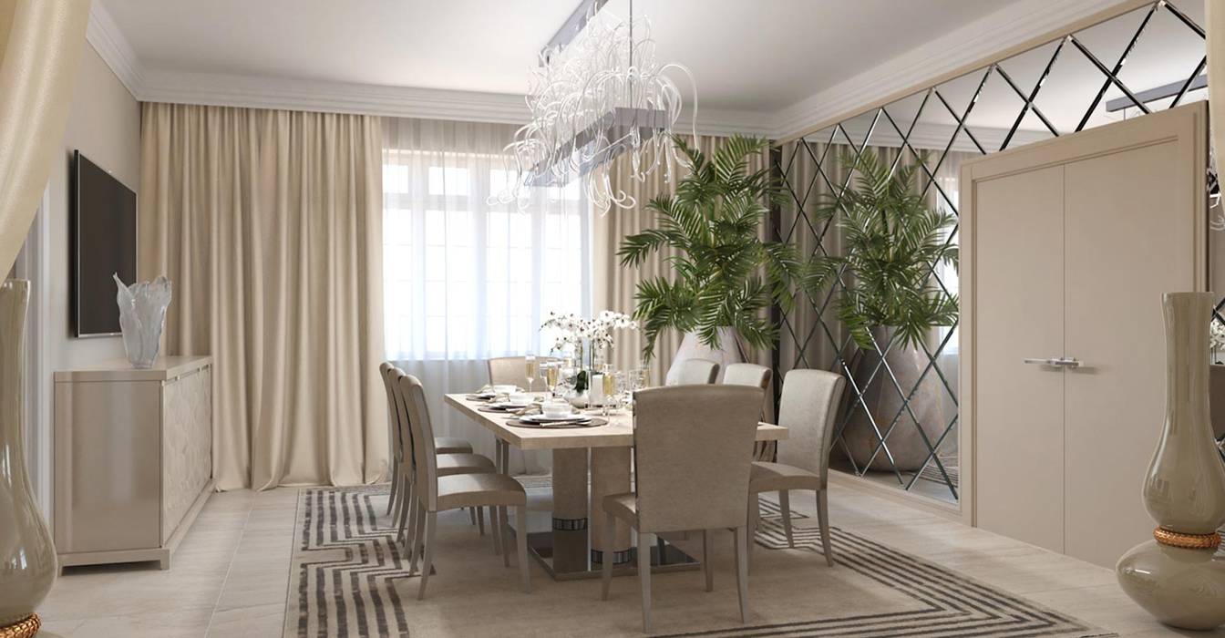 Stylish Country Estate, U.K., Markus Interiors Markus Interiors Tropical style dining room
