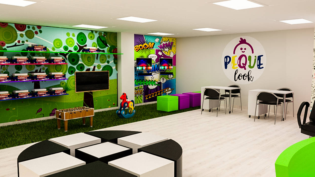 Zona de manicure y juegos Sixty9 3D Design Espacios comerciales Espacios comerciales