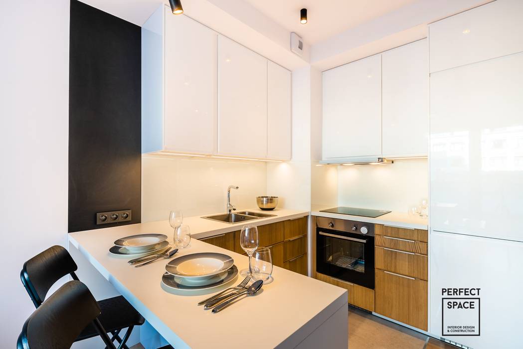 Mieszkanko dla dwojga, Perfect Space Perfect Space Minimalistische keukens