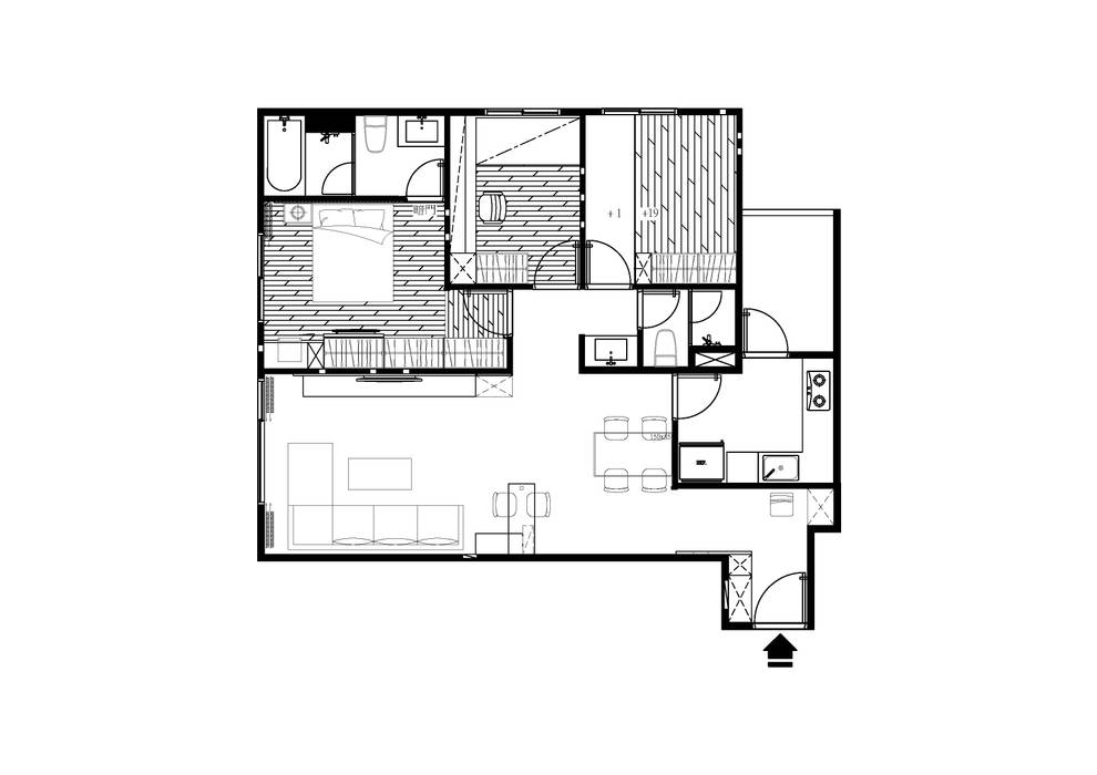 平面配置圖 木博士團隊/動念室內設計制作 Multi-Family house