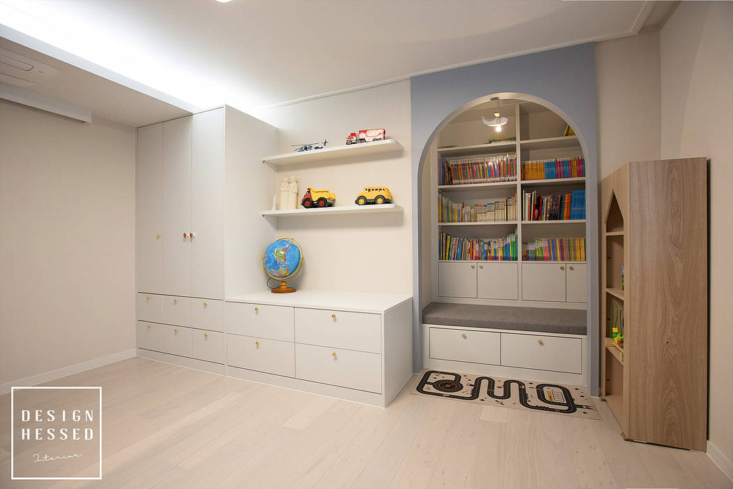 대전 어은동 한빛아파트 51평-침실, 아이방, 욕실, 디자인 헤세드 디자인 헤세드 Dormitorios infantiles modernos: