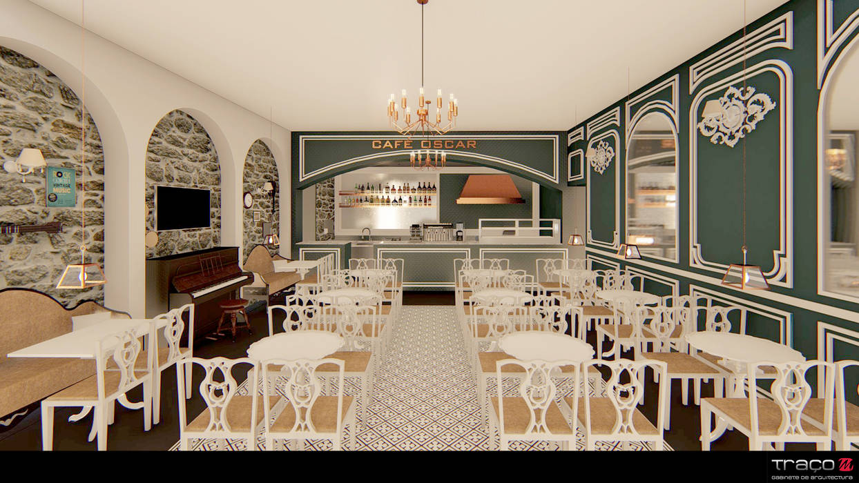 Café Oscar_Guimarães, Traço M - Arquitectura Traço M - Arquitectura مساحات تجارية مطاعم