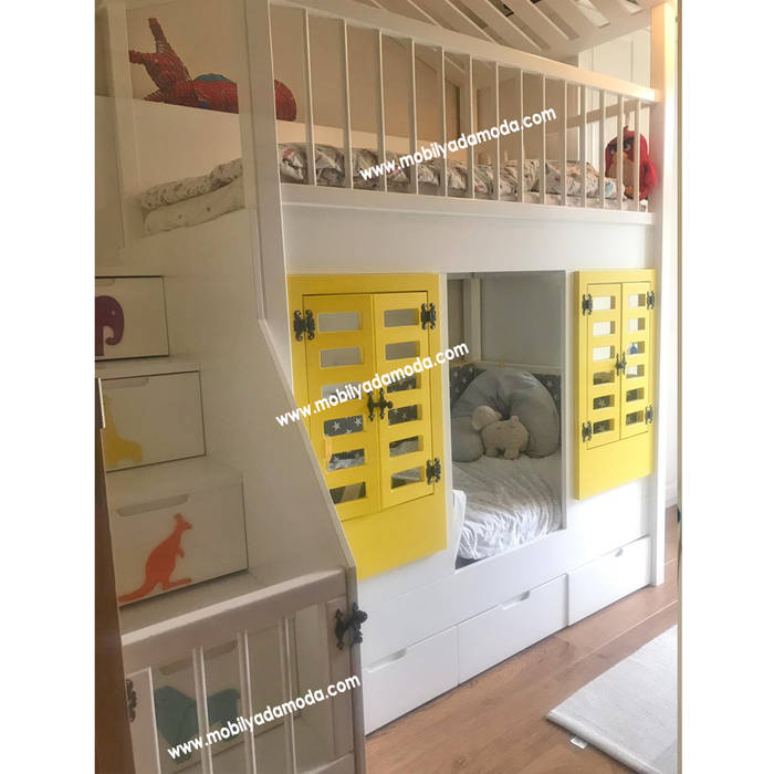 Özel tasarım ranzalı çocuk odası mobi̇lyada moda erkek çocuk yatak