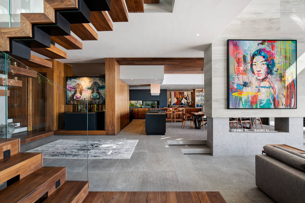 HOUSE SEALION | FRESNAYE Wright Architects Modern dining room Concrete