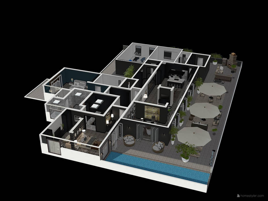 Aerial view over Patio and Living Areas CKW Lifestyle Associates PTY Ltd Terrace house