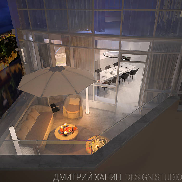 Квартира в ЖК Кольцо Екатерины , Dmitriy Khanin Dmitriy Khanin Балкон и терраса в стиле минимализм Мрамор