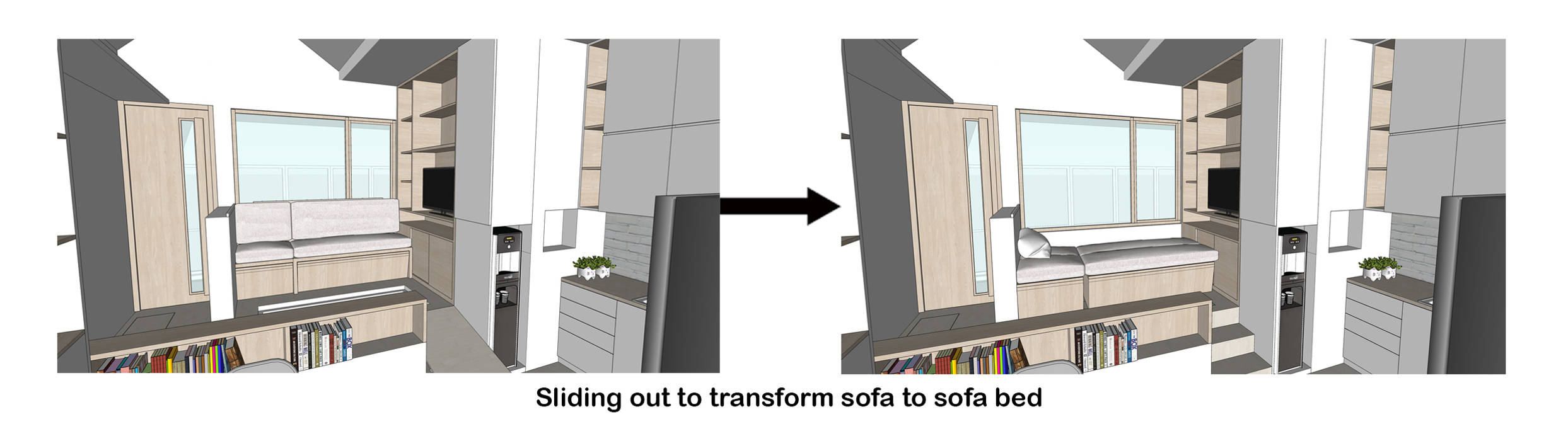 Sofa Bed Transformation TIES Design & Build