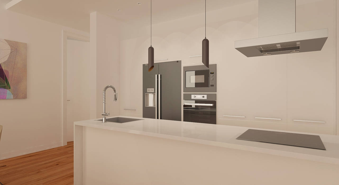 Sala de estar Cozinhas escandinavas por LABviz Escandinavo