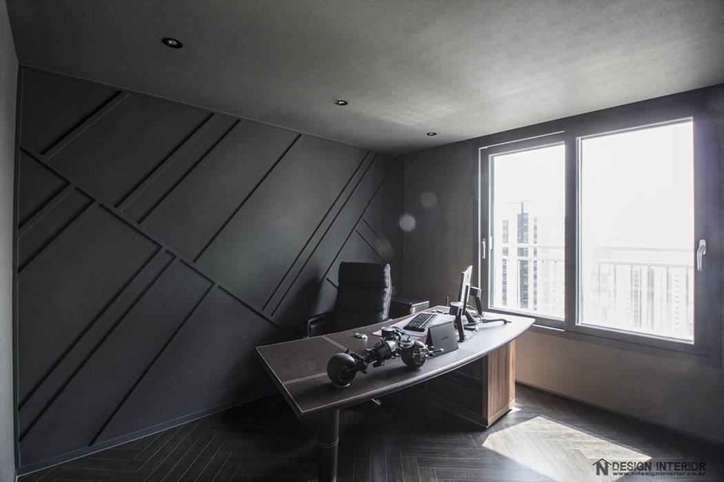 동탄2 더샵 레이크 에듀타운 포스코3차 아파트 인테리어 by.n디자인인테리어 , N디자인 인테리어 N디자인 인테리어 에클레틱 미디어 룸