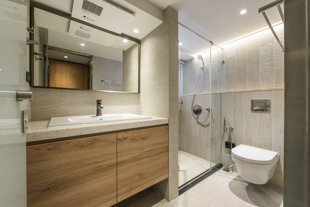 二樓的衛浴空間 竹村空間 Zhucun Design Modern bathroom