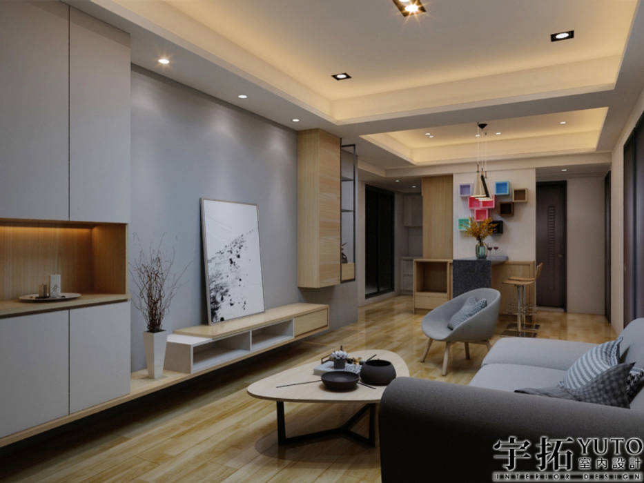 新成屋, 宇拓室內設計 宇拓室內設計 Modern living room