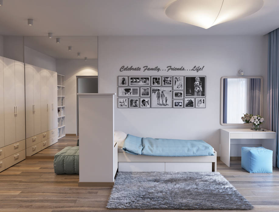 K13 Privat Wohnung , nadine buslaeva interior design nadine buslaeva interior design غرفة نوم بنات