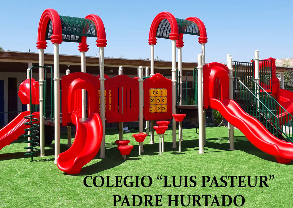 INSTALACIÓN JUEGOS DE PLAZA ACG Construcciones Espacios comerciales pasto sintetico,pegamento pasto,instalación pasto,juego infantil,Escuelas