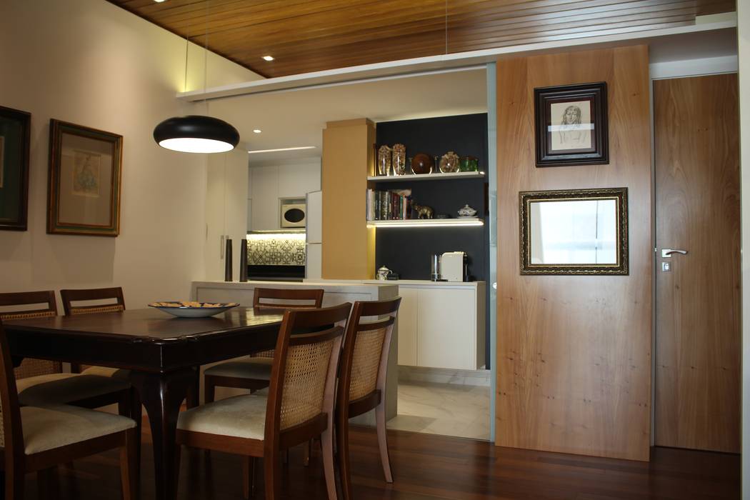 Apartamento MLA Viviane Cunha Arquitetura Salas de jantar clássicas