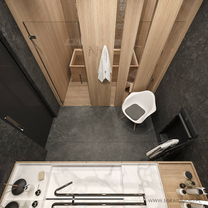 KONKURS ZEHNDER ZENIA - ŁAZIENKA W STYLU JAPOŃSKIM , MIRAI STUDIO MIRAI STUDIO Bathroom لکڑی Wood effect