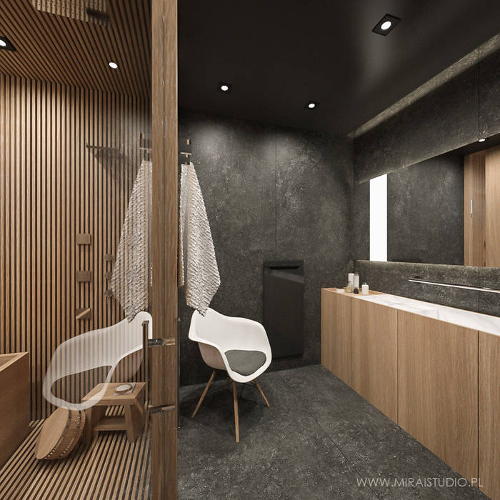 KONKURS ZEHNDER ZENIA - ŁAZIENKA W STYLU JAPOŃSKIM , MIRAI STUDIO MIRAI STUDIO ห้องน้ำ ไม้ Wood effect