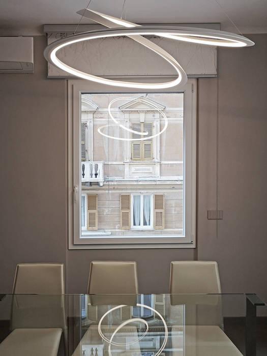 Lampadario Della Sala Da Pranzo Sala Da Pranzo Minimalista Di Giulia Grillo Architetto Minimalista Homify