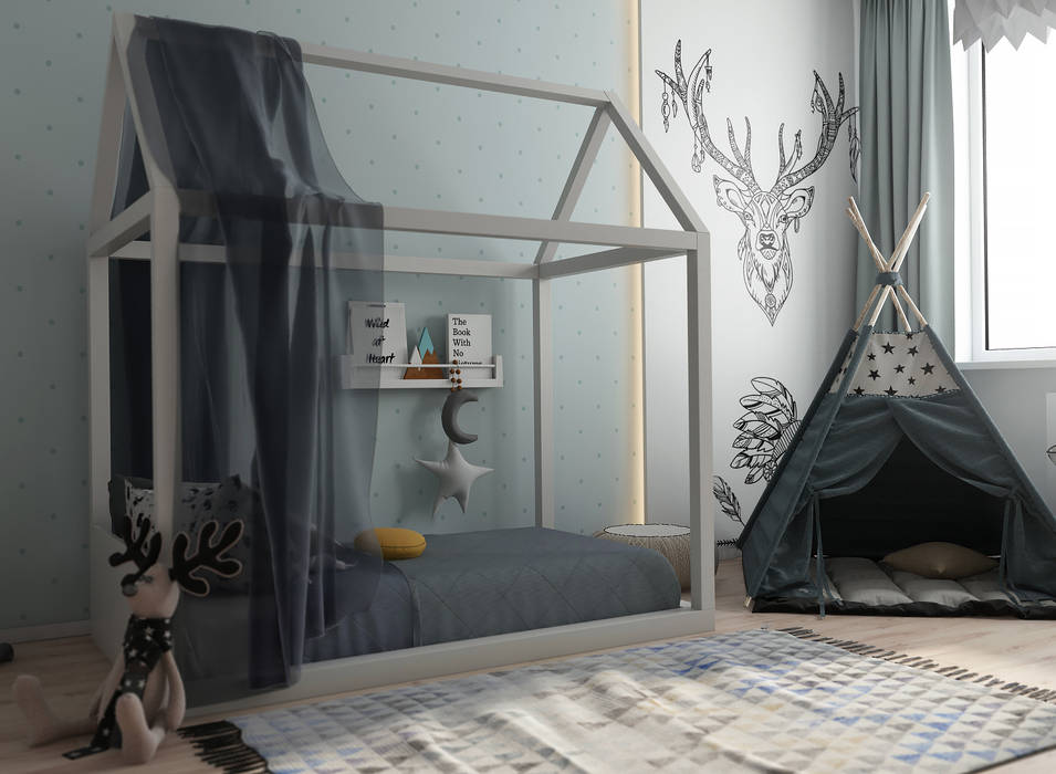 Kid's room P.W., Motif Studio Motif Studio غرفة نوم أولاد