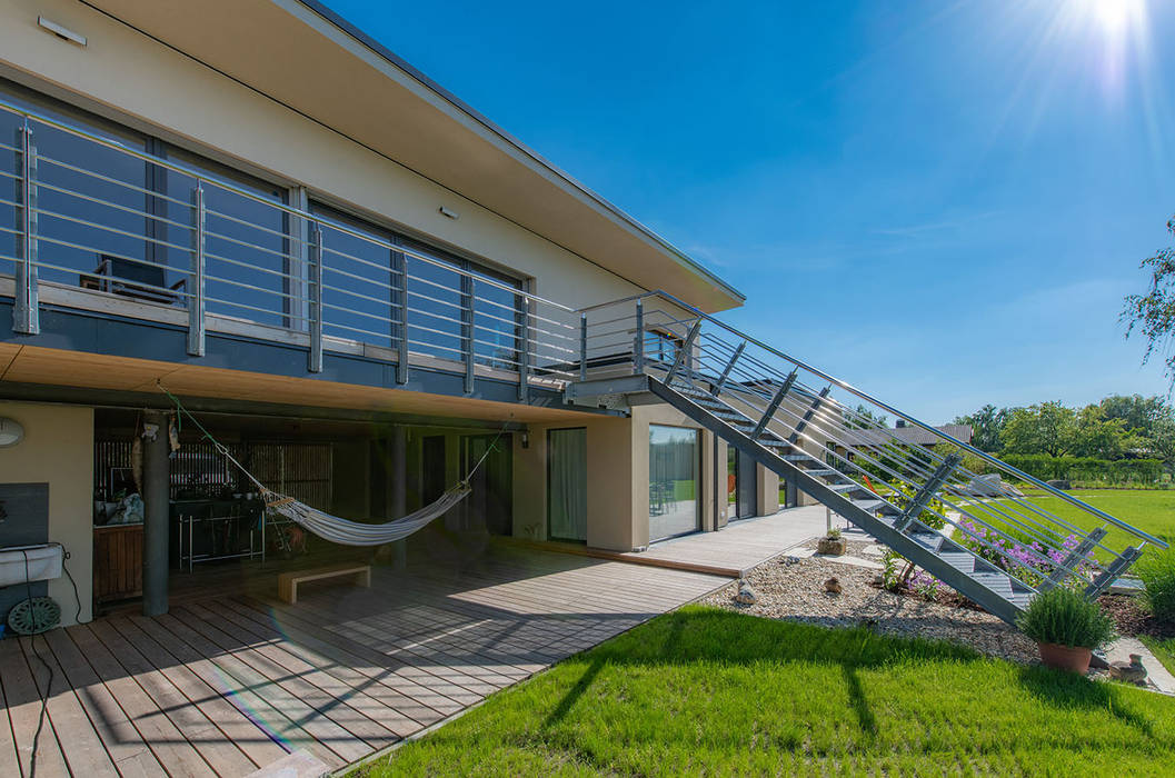 Ökohaus aus Holz, Stroh und Lehm AL ARCHITEKT - in Wien Balkon