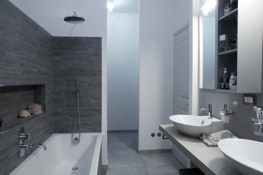 il bagno delle signore Simona Muzzi Architetto Bagno moderno bagno,ceramica,particolari,lavanderia,