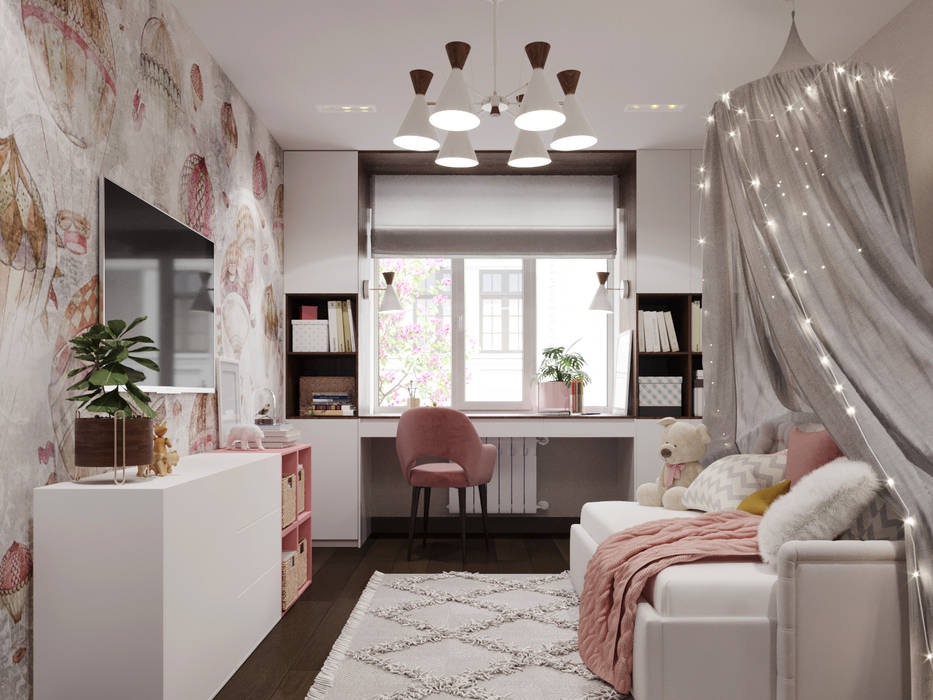 Квартира на Куриленко, 3D GROUP 3D GROUP Girls Bedroom