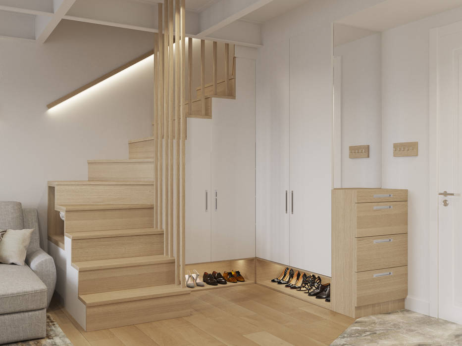 Двухуровневая квартира за городом, ligrandesign.ru ligrandesign.ru Stairs