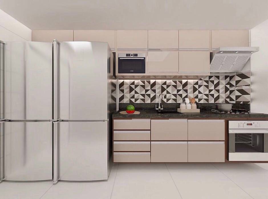 Cozinha clean e moderna! CaPra Arquitetura e Interiores Cozinhas embutidas MDF