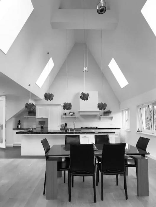 Nursery renovated into big family home., Dineke Dijk Architecten Dineke Dijk Architecten Comedores clásicos