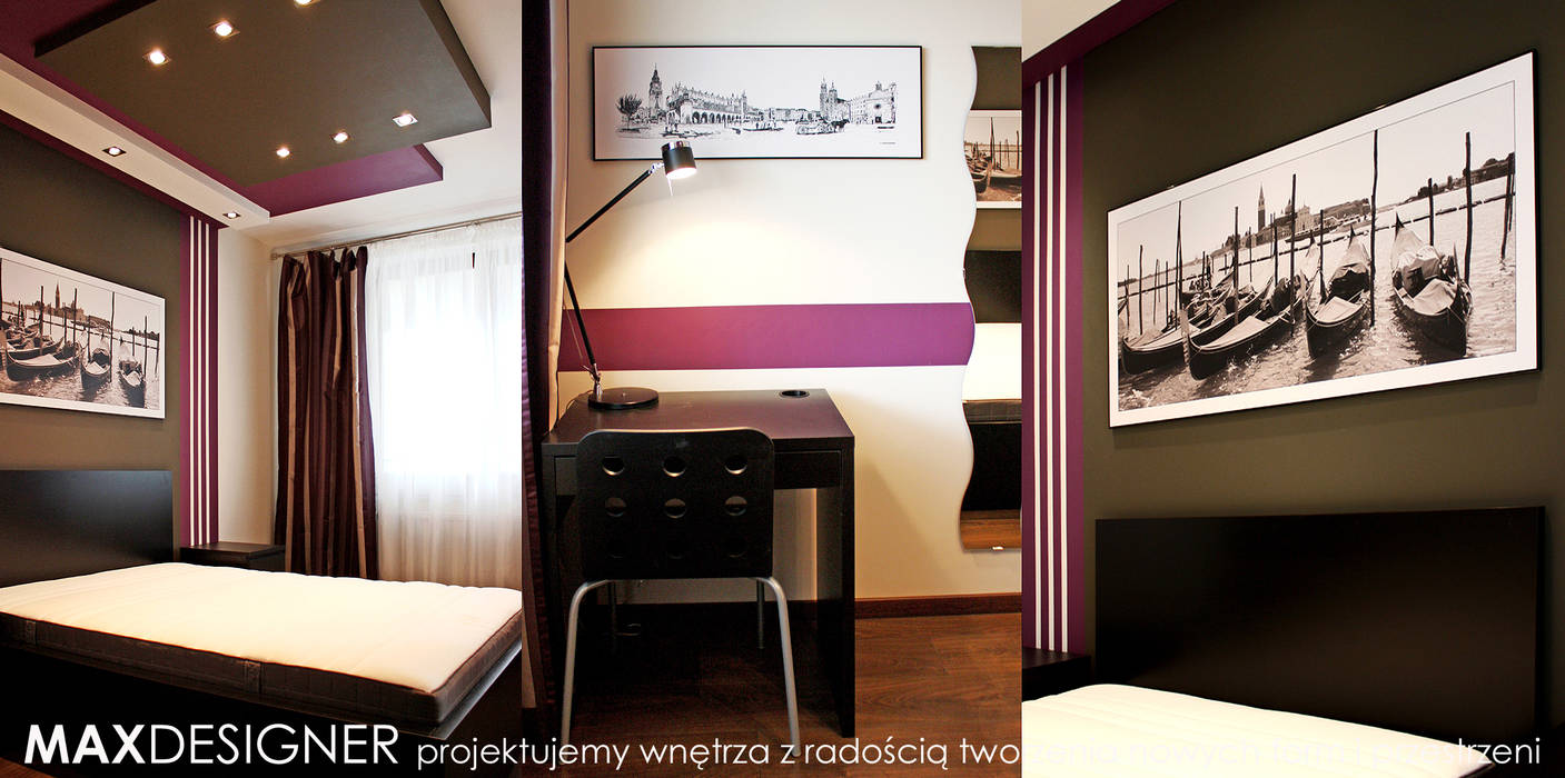 Mieszkanie na Os. Europejskim., MAXDESIGNER MAXDESIGNER Small bedroom
