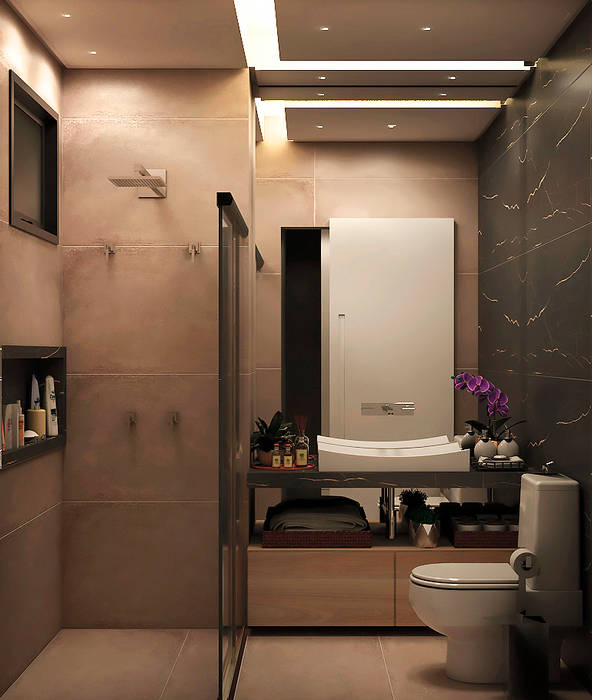 Projeto de Reforma Residencial, SCK Arquitetos SCK Arquitetos Modern bathroom