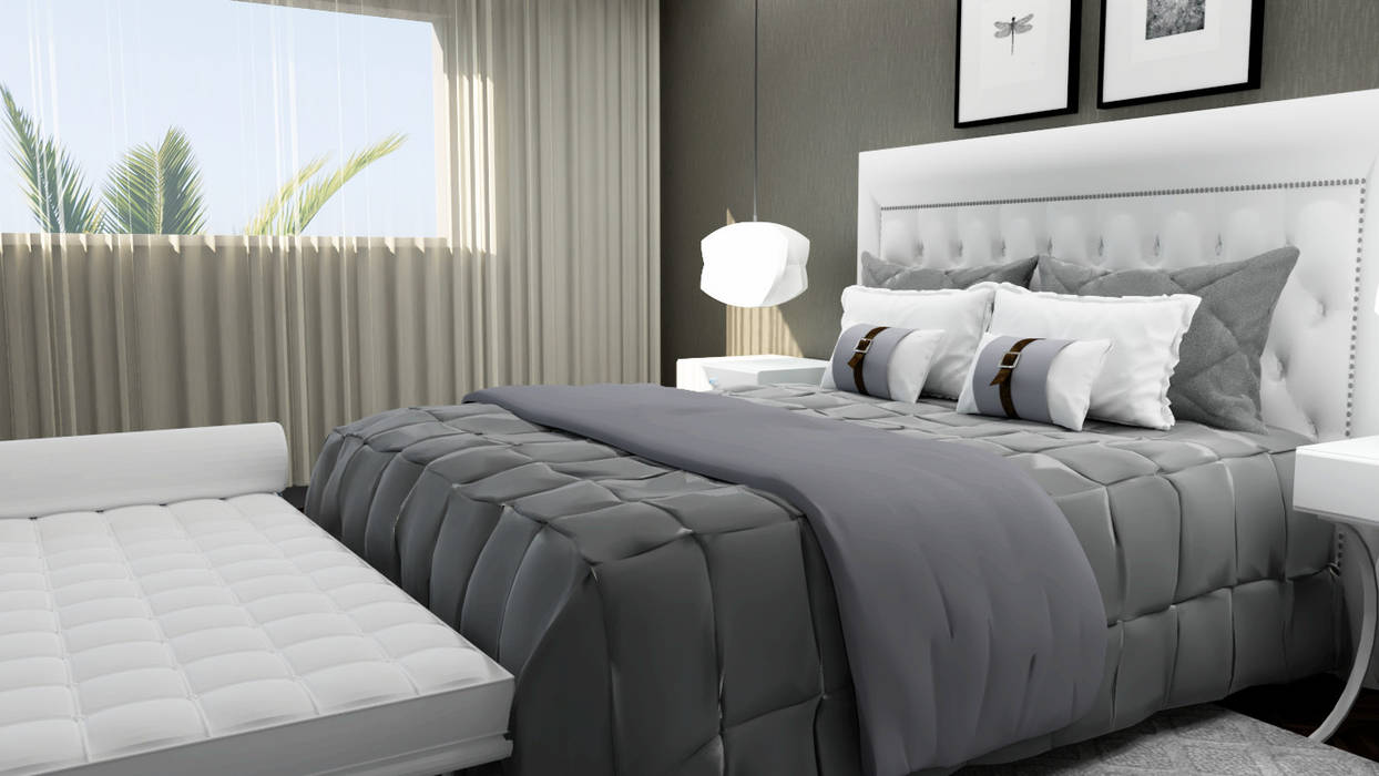 Remodelação de suite Quartos ecléticos por Nkantus Interior Design Eclético