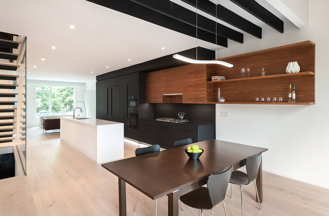 Black White Light, KUBE architecture KUBE architecture Modern Yemek Odası