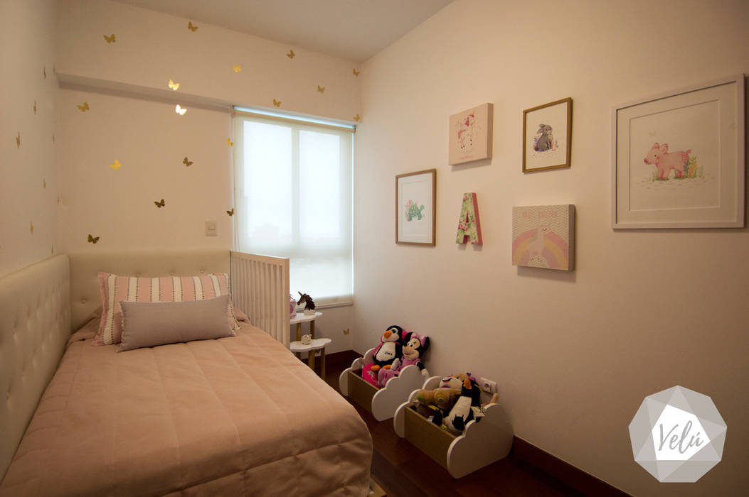 Dormitorio infantil en San Isidro, ALUA - Arquitectura de Interiores ALUA - Arquitectura de Interiores Girls Bedroom