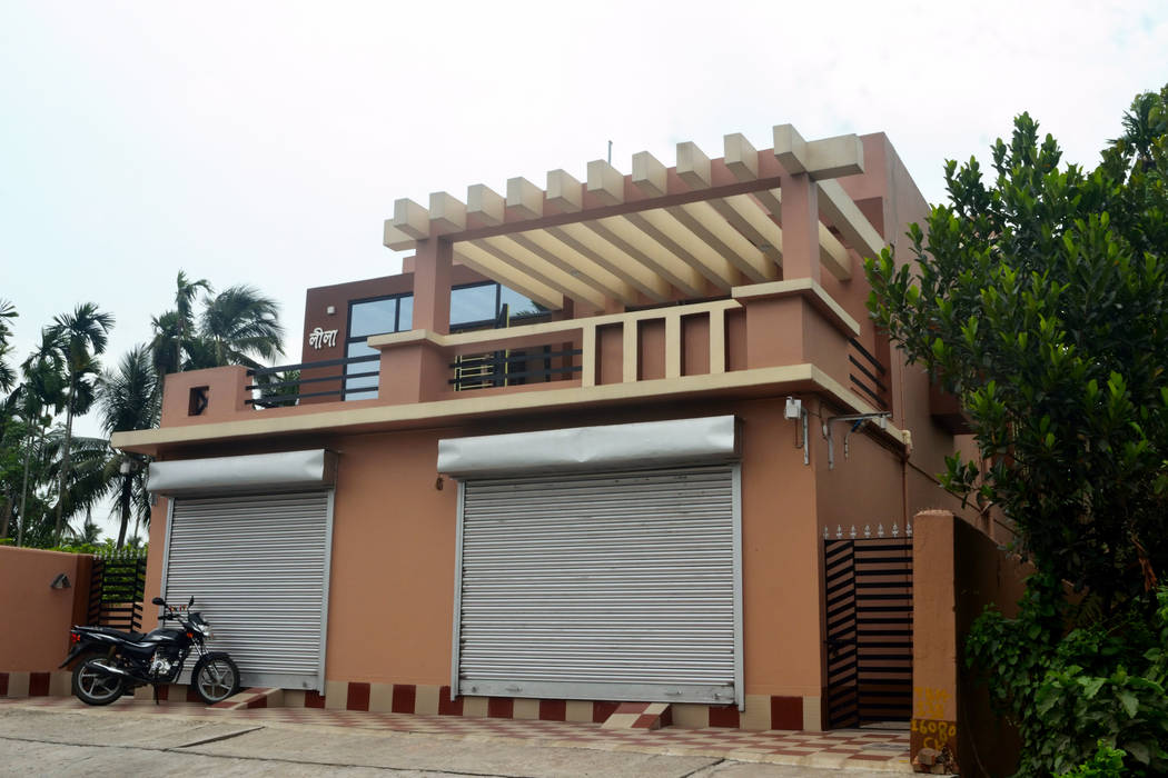 Bungalow, M/s Arunava Datta M/s Arunava Datta Bungalows Bricks