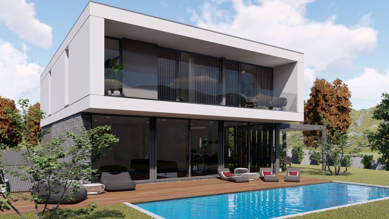 Casa moderna de 422 m2 em Amarante com piscina , Miguel Zarcos Palma Miguel Zarcos Palma Detached home
