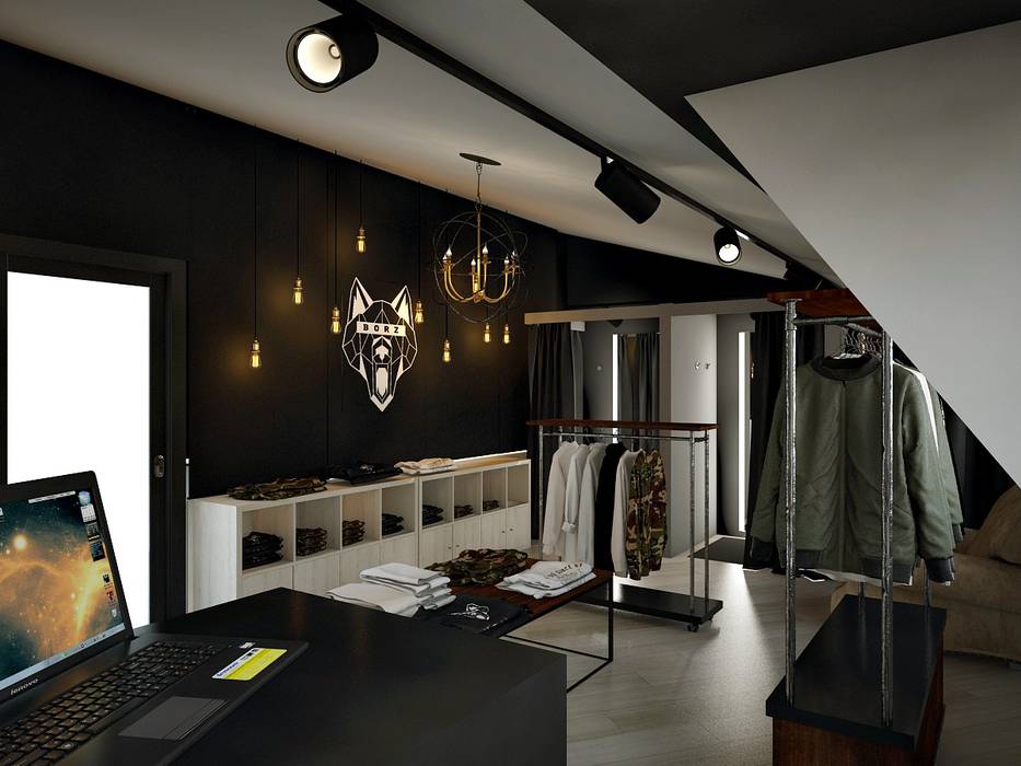 BORZ BLACK для Сергея Романовича , Faktura Faktura Industrial style media room