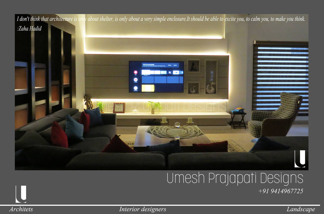 residence for mr . R. Deorah, umesh prajapati designs umesh prajapati designs Media room